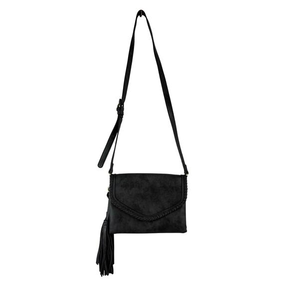 Jen & Co Sloan Satchel Crossbody Shoulder Bag Leather Fringe Tassel Western - Picture 1 of 16